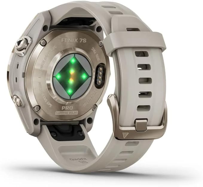 Garmin Fenix 7S Pro Sapphire Solar Edition Montre Intelligente avec Bracelet - Boîtier de 42 mm - Doré Doux/Sable Clair, doré Doux/Sable Clair, Moderne – Image 5
