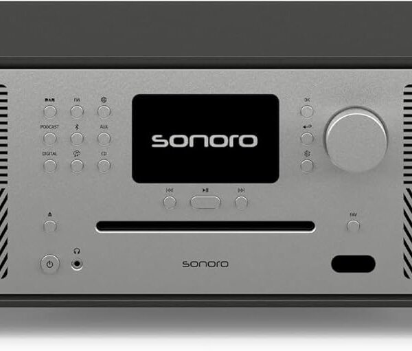 sonoro MEISTERSTÜCK (Gen.2) Chaîne Hi-FI (Airplay, Chromecast, Spotify, Tidal, FM, Dab+, USB) Graphite