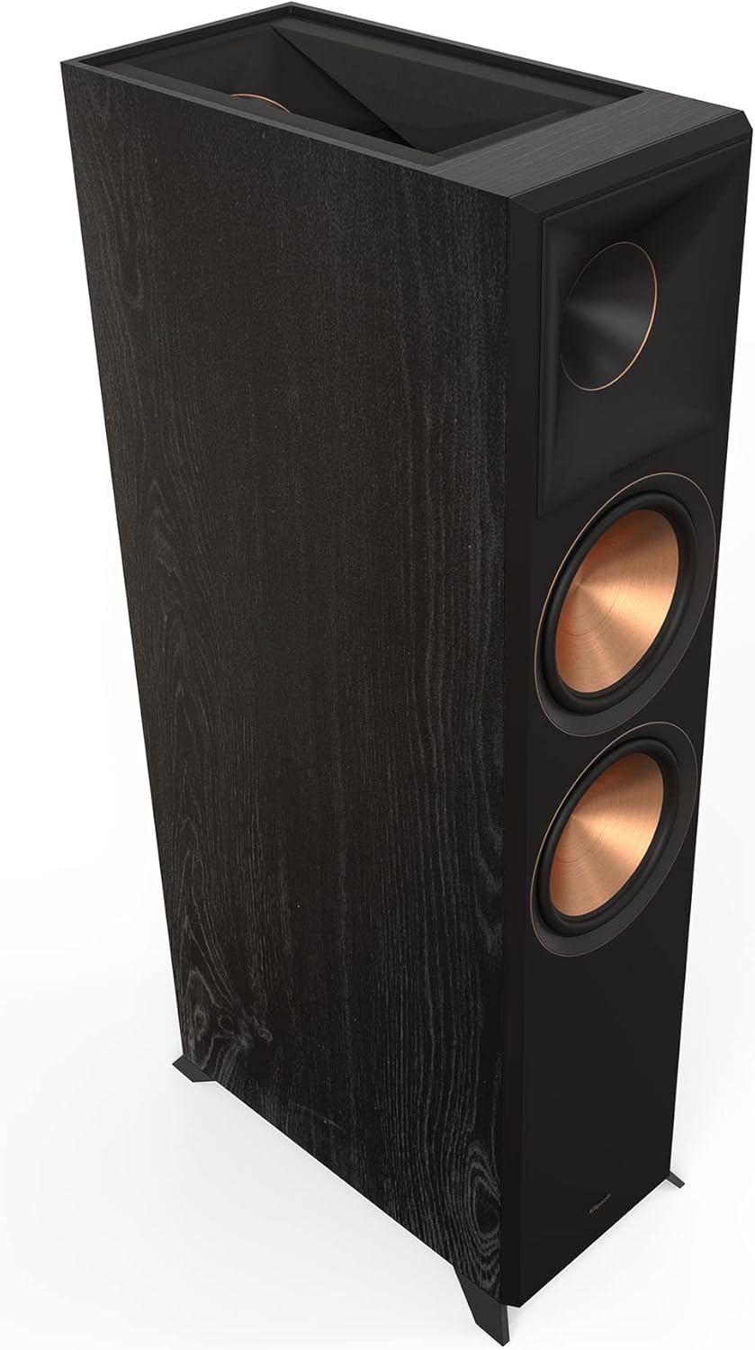 Klipsch Reference Premiere RP-8060FA II Haut-parleur de cinéma maison avec sur-élévation intégré Dolby Atmos et klaxon hybride Tractrix plus grand 90° x 90° pour un son home cinéma en ébène – Image 11