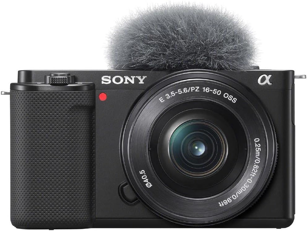 Sony Alpha ZV-E10 | Appareil photo vidéo hybride APS-C Vlog avec optique zoom motorisée 16-50mm f/3.5-5.6 Gris