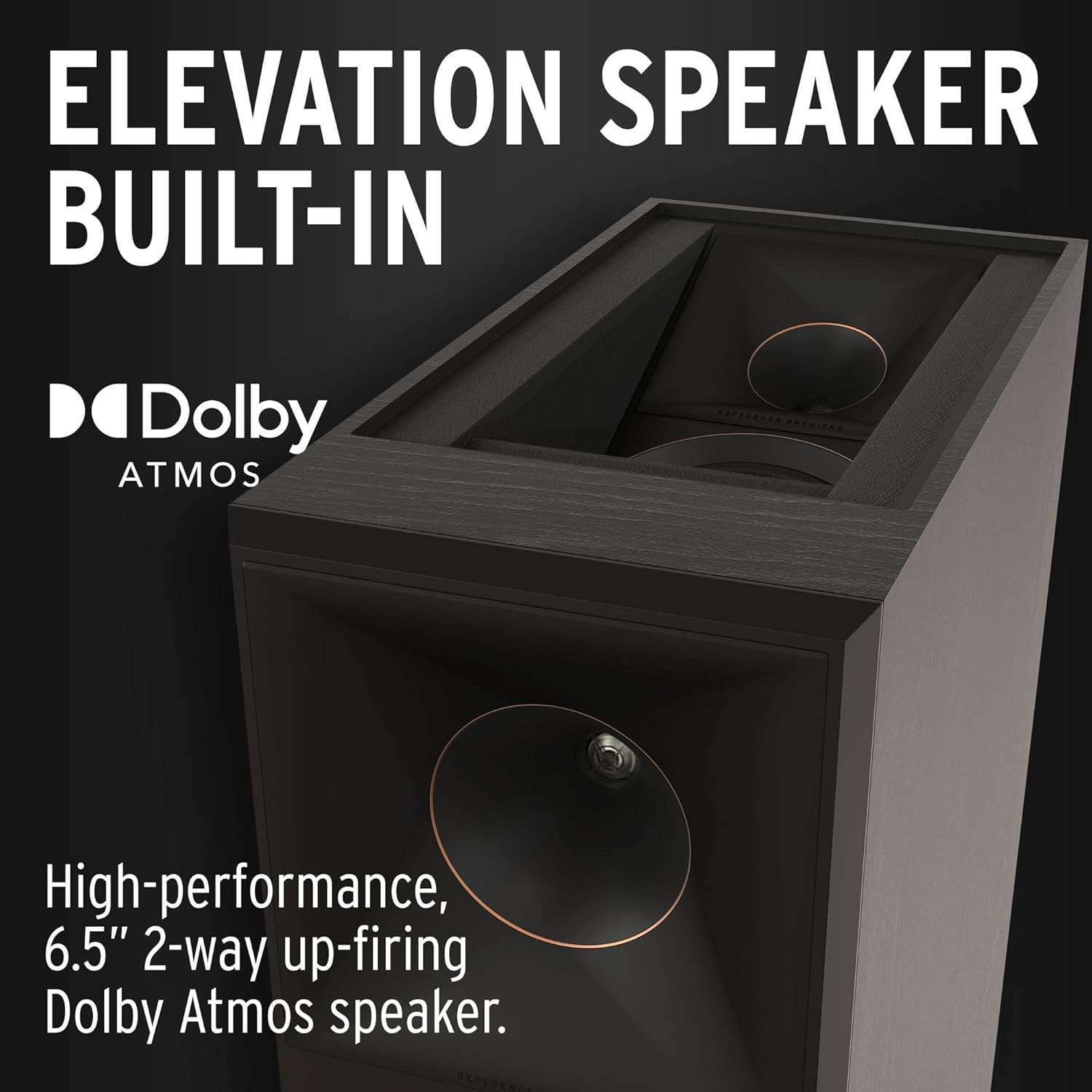 Klipsch Reference Premiere RP-8060FA II Haut-parleur de cinéma maison avec sur-élévation intégré Dolby Atmos et klaxon hybride Tractrix plus grand 90° x 90° pour un son home cinéma en ébène – Image 6
