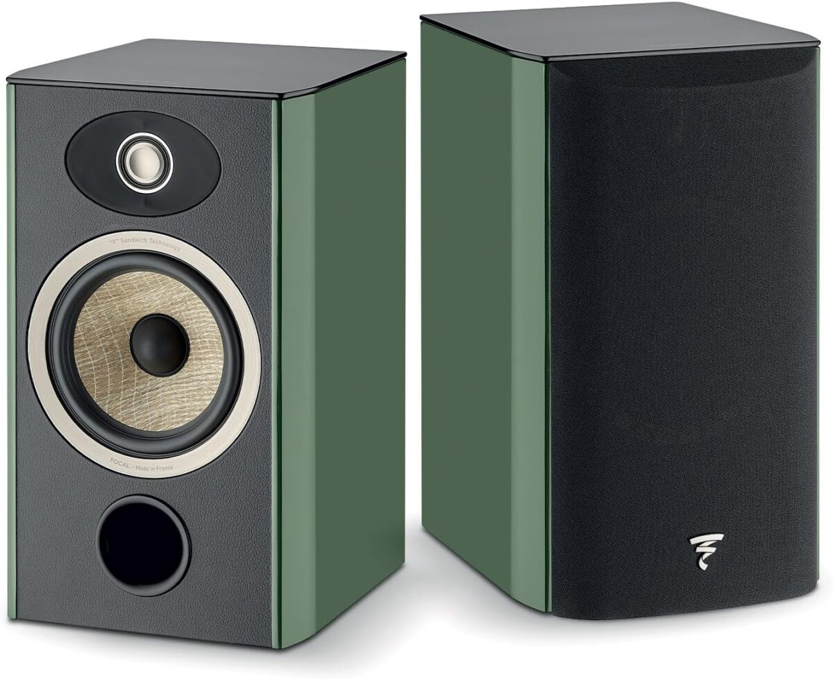 Focal Aria Evo X Paire d'enceintes d'étagère Vert Mousse Brillant – Image 1