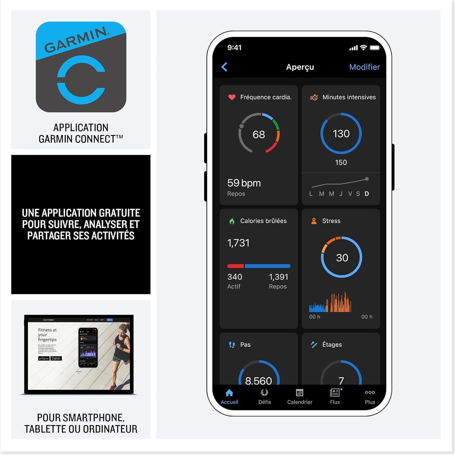 Garmin Fénix 8 Pro, 51mm AMOLED - Montre connectée GPS Multisports avec Technologie inReach intégrée - Sapphire, Titane, Titanium avec Bracelet Graphite – Image 6