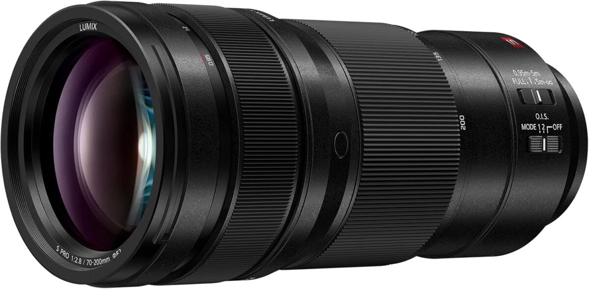 Panasonic Lumix S Pro 70-200mm F2.8 | Objectif Téléphoto Plein Format S-E70200E (Ouverture F2.8 Constant, Zoom 200mm, Bague de débrayage, Double Stab., Tropicalisé) Noir – Compatible Monture L – Image 1