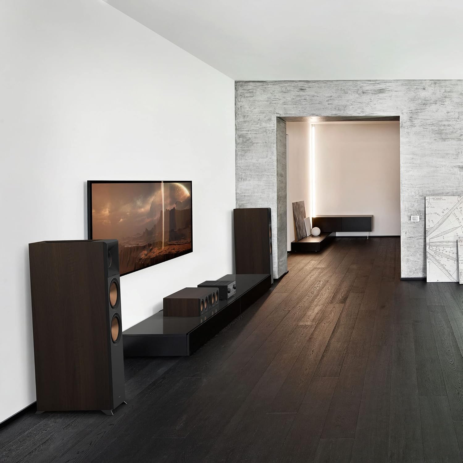 Klipsch Reference Premiere RP-8060FA II Haut-parleur de cinéma maison avec sur-élévation intégré Dolby Atmos et klaxon hybride Tractrix plus grand 90° x 90° pour un son home cinéma en ébène – Image 5