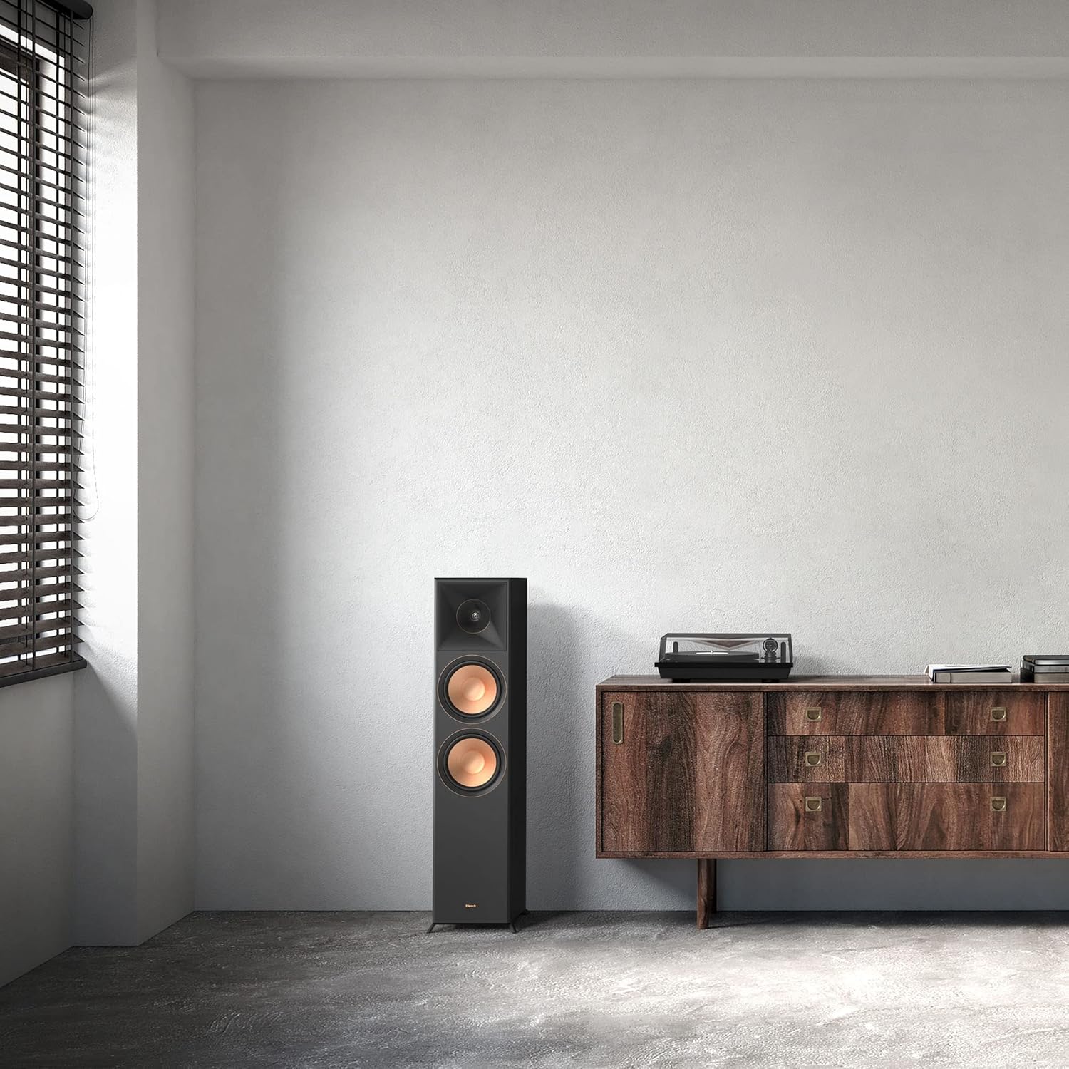 Klipsch Reference Premiere RP-8060FA II Haut-parleur de cinéma maison avec sur-élévation intégré Dolby Atmos et klaxon hybride Tractrix plus grand 90° x 90° pour un son home cinéma en ébène – Image 2