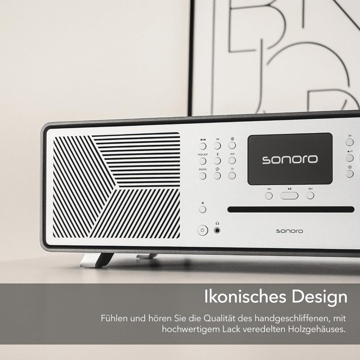 sonoro MEISTERSTÜCK (Gen.2) Chaîne Hi-FI (Airplay, Chromecast, Spotify, Tidal, FM, Dab+, USB) Graphite – Image 5