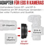 Canon EOS R7 Appareil Photo + Objectif RF-S 18-150 mm F3.5-6.3 is STM (Appareil Photo Hybride, Enregistrement vidéo 4K/30p, jusqu'à 15 IPS, WLAN) Noir & Bague d'adaptation EF - EOS R - Noir – Image 8