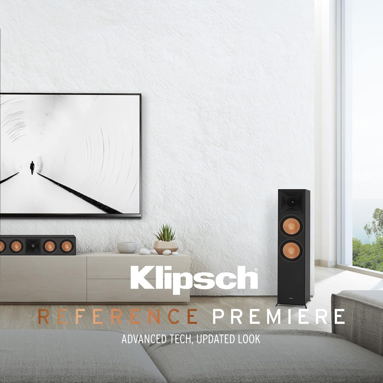 Klipsch Reference Premiere RP-8060FA II Haut-parleur de cinéma maison avec sur-élévation intégré Dolby Atmos et klaxon hybride Tractrix plus grand 90° x 90° pour un son home cinéma en ébène – Image 8
