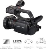 Panasonic X2000 | Caméscope Semi-Pro 4K (4K 60p, Zoom Optique Leica 24x, 25mm, Stabilisé, Viseur, Enreg. interne 4:2:2 10bit 4Kj, Live Streaming FHD, Torche LED,2 Prises XLR) Noir – Image 3