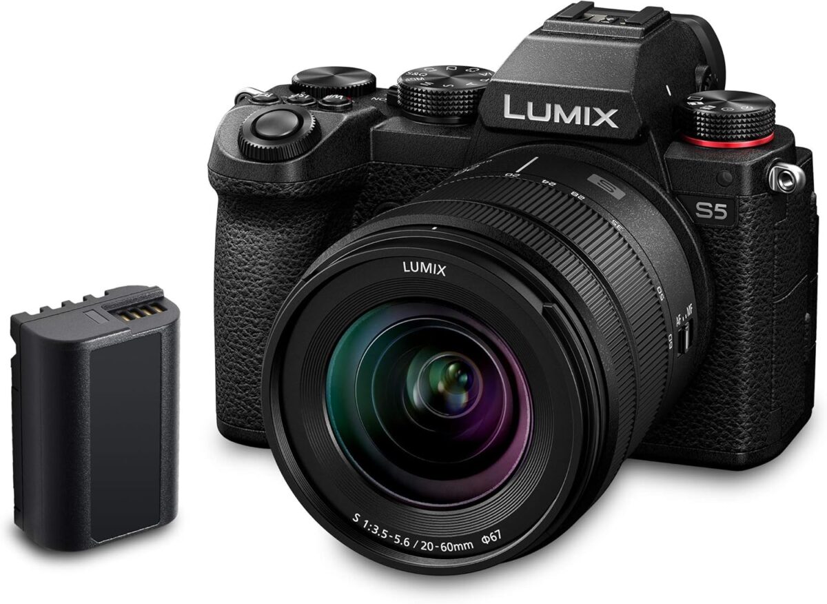 Panasonic Lumix S5K | Appareil Photo Hybride Plein Format + Objectif Lumix S 20-60mm F3.5-5.6 + Batterie (24MP, Vidéo 4K 4:2:2 10bit, Double Stabilisation, V-Log, Tropicalisé) – Version Noir – Image 1